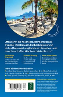 „Man kennt die Klischees: Atemberaubende Strände, Straßenfeste...“. Strandmotiv mit Palmen und Radfahrern.