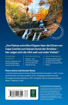 „Von Maines schroffen Klippen über die Dünen von Cape Cod bis zum blauen Dunst der Smokies.“  
Ein Wasserfall in herbstlicher Landschaft.