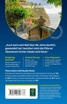 „Auch wenn sich Bali über die Jahre gewandelt hat...“; einzigartig, Planung, neue Wege; plane Reise; ISBN, Preis.
