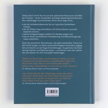 Ein Finanzbuch von Simon Buck mit Tipps zur Verhaltensökonomie, Risikobewertung und Anlagestrategien, ergänzt durch Illustrationen. Zitate von Dr. Nikolaus Braun und Dr. Andreas Beck. ISBN: 978-3-593-52182-4.