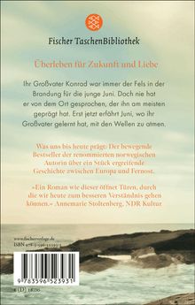 "Überleben für Zukunft und Liebe" steht oben. Unten eine Meerlandschaft mit orangefarbenem Logo: Fischer TaschenBibliothek.