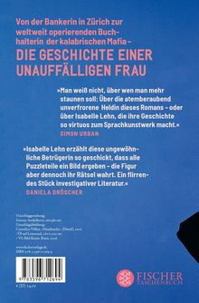 Von der Bankerin zur Buchhalterin der Mafia—DIE GESCHICHTE EINER UNAUFFÄLLIGEN FRAU. Blauer Hintergrund, Fischer Taschenbuch Logo.