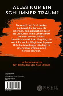 ALLES NUR EIN SCHLIMMER TRAUM? Hochspannung von Nr.1-Bestsellerautor Arno Strobel. Schwarzer Hintergrund, orange Fläche.