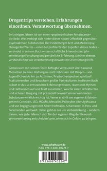 Titel: "Drogentrips verstehen. Erfahrungen einordnen. Verantwortung übernehmen." Text erklärt die psychedelische Renaissance.