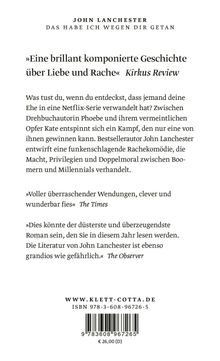 "Eine brillant komponierte Geschichte über Liebe und Rache" Kirkus Review. Weißer Hintergrund, schwarzer Text. ISBN unten.