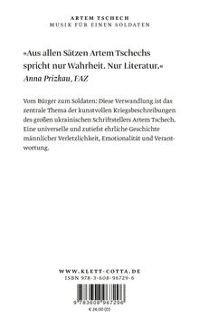 Rezension von Anna Prizkau: "Nur Wahrheit. Nur Literatur." Thema: Verwandlung vom Bürger zum Soldaten, menschliche Verletzlichkeit.