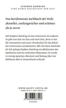 Stephen Hawking: Eine kurze Geschichte der Zeit, Buch