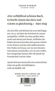 Sarah Winman: Lichte Tage, Buch