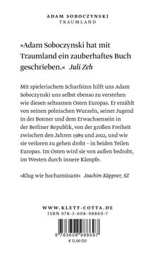 Adam Soboczynski: Traumland, Buch