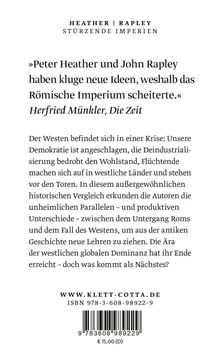 Zitat von Herfried Münkler über Heather und Rapley. Buch über den Westen in der Krise und historische Vergleiche.