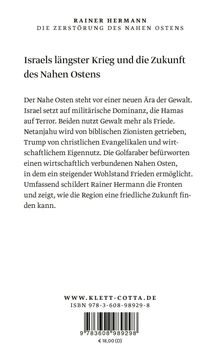 Titel: "Israels längster Krieg und die Zukunft des Nahen Ostens". ISBN: 978-3-608-98929-8. Preis: €18,00.