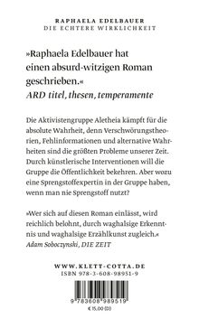 „Raphaela Edelbauer hat einen absurd-witzigen Roman geschrieben.“ – Zitat von ARD titel, thesen, temperamente.