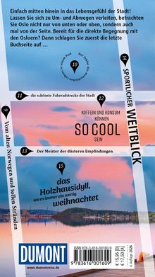 Ein Text beschreibt das Lebensgefühl in Oslo. Darunter sind nummerierte Themen wie "SO COOL" und "sportlicher WEITBLICK". Unten das DUMONT-Logo.