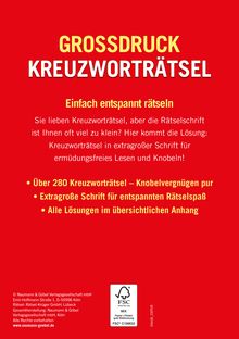 Großdruck Kreuzworträtsel - Band 1, Buch