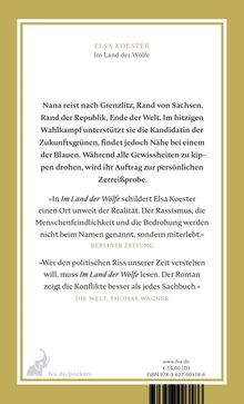 Elsa Koester: Im Land der Wölfe. Nana reist nach Grenzlitz; politische Zerreißprobe. Rezensionen von Berliner Zeitung und Die Welt.