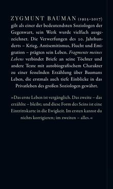 Zygmunt Bauman: Fragmente meines Lebens, Buch