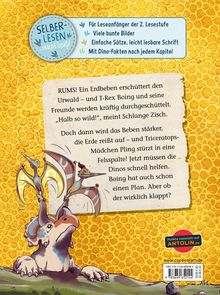 **Für Leseanfänger der 2. Lesestufe**: Einfache Sätze, bunte Bilder, mit Dino-Fakten. Illustration: Zwei Pterodaktylen.