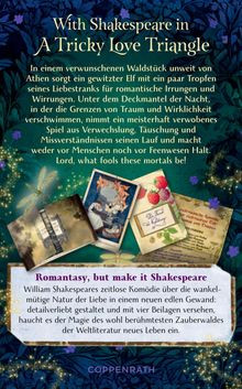 Mit "With Shakespeare in A Tricky Love Triangle" und "Romantasy, but make it Shakespeare" im Fokus. Elfen, Waldszene.