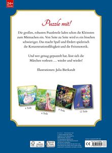 Puzzle mit! Puzzleteile von 4, 6, 9 und 12 Teilen. Illustrationen: Julia Bierkandt. Für Kinder ab 24 Monaten.