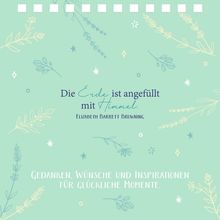 Zitate von Elizabeth Barrett Browning. Pastellgrüner Hintergrund mit floraler Illustration und stilisiertem Text.