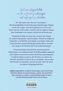 Titel: "Loslassen beginnt dort, wo du aufhörst zu schweigen und anfängst zu schreiben." Text über das Loslassen durch Schreiben.