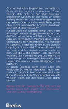 Text über Carmen, die Eventmanagerin, und ihre persönliche und berufliche Herausforderungen. Unten steht "liberius".