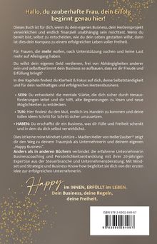 Ein einladender Text richtet sich an Frauen, die ein eigenes Business und finanzielle Unabhängigkeit anstreben.