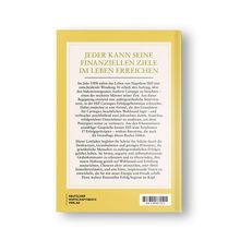 JEDER KANN SEINE FINANZIELLEN ZIELE IM LEBEN ERREICHEN steht oben. Der Text erläutert Napoleon Hills Erfolgsmethoden.