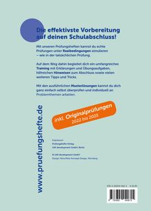 "Die effektivste Vorbereitung auf deinen Schulabschluss!" Auf hellblauem Hintergrund mit orangener Plakette: "inkl. Originalprüfungen 2022 bis 2025".