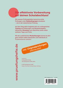 "Die effektivste Vorbereitung auf deinen Schulabschluss!" Steht auf mintgrünem Hintergrund. Links ein rotes Logo.