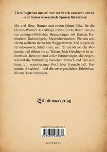 "Tiere begleiten uns oft nur ein Stück unseres Lebens – und hinterlassen doch Spuren für immer." RediromaVerlag Logo.