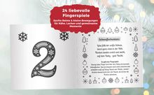 „24 liebevolle Fingerspiele“, „Schneeflockentanz“, große Zahl „2“, Schneeflocken, Weihnachtsmotive.