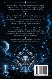 Text erklärt die emotionale Tiefe von Krebsen. Eine detaillierte, blaue Krabbe vor einem Sternenhimmel und Mond.