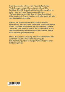 Text beschreibt die Lebensmitte von Frauen als Chance für Erneuerung und Aufbruch, basierend auf sieben Kraftquellen.