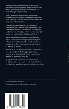 Texte über autonome KI-Agenten und deren Einfluss auf Unternehmen, ein Buch von Roger Basler de Roca. Barcode unten.