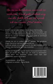 Ein emotionaler Text über Schutz und Verlust, vor einer dunklen Rose mit Dornen. Strichcode unten rechts.