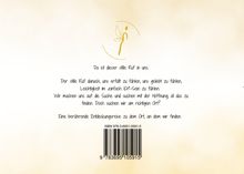 Texte: "Da ist dieser stille Ruf in uns..." ISBN 978-3-6951-0591-5. Logo oben zeigt eine stilisierte Person mit Flügeln.