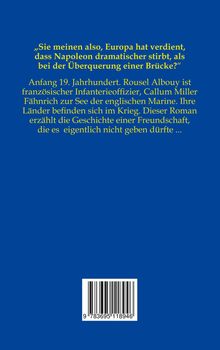 Text in gelb auf blauem Hintergrund über Napoleon und eine unübliche Freundschaft im Krieg. Unten ein Barcode.