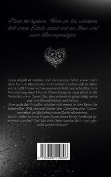 "Phönix hat begonnen. Wenn wir hier verbrennen, bleibt unsere Asche zurück und aus dieser wird unser Clan emporsteigen." Darunter ein detailliertes schwarzes Herz auf dunklem Grund.