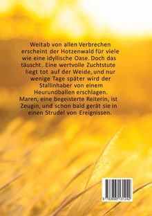 Text: Geschichte über den Hotzenwald mit Verbrechen. Hintergrund: Gelb und unscharf, möglicherweise Feld. Unten Barcode.