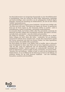 Text beschreibt ein Kunstprojekt von Schülern. Preisangaben unten: € 30,90 / CHF 41,90. "BoD"-Logo links unten.
