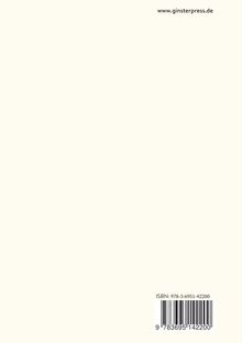 Oben steht "www.ginsterpress.de". Unten ein Barcode mit der ISBN 978-3-6951-42200 auf hellem Hintergrund.