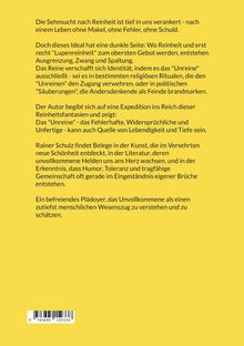 Gelber Hintergrund mit schwarzem Text über Reinheit, das Unreine als Quelle von Lebendigkeit und menschlicher Unvollkommenheit.