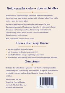 Geld verzeiht vieles – aber nicht alles. Buchbeschreibung und Autorinfos zu Finanzentscheidungen, Struktur und Absicherung.