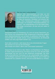 Text über den Autor Ludwig Breitfeld und sein Buch, das Reformen in Deutschland thematisiert. Foto von ihm links oben.