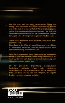 Text beschreibt Wege zur inneren Ruhe und Selbstregulation. Dunkler Hintergrund mit horizontalen Lichtstreifen.