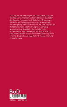 Text beschreibt den Bau der Ostholsteinischen Eisenbahn ab 1844 und dessen wirtschaftliche Auswirkungen. Unten Preise: €10, CHF14.90.