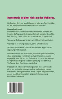 „Demokratie beginnt nicht an der Wahlurne.“ Diskussion über die Notwendigkeit von Rechtstaatlichkeit und Bürgerengagement.