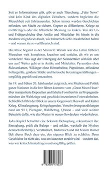 Ein Text beschreibt die historische Verbreitung von Falschinformationen. Erwähnt werden Steinzeit, Antike und Gegenwart.
