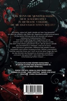 Eine düstere Illustration mit rosenroten Blumen und geschwungenen Ranken umrahmt den Text zu einer Fantasygeschichte.